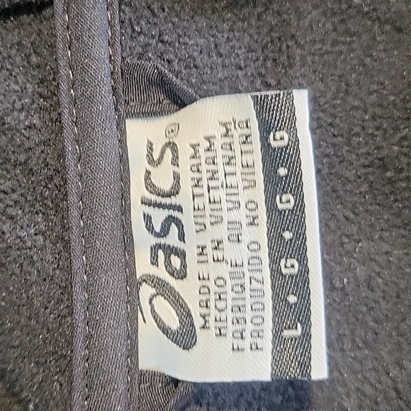 Asics Hooded Softshell Fleece Lined Scuba Hood 2 Pocket Warm Jacket Size Large - Picture 5 of 14